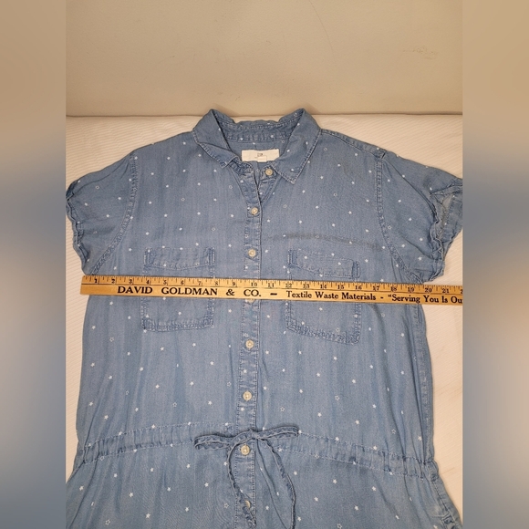 Thread and Supply Stars Button Front Shirt Dress sz L - Picture 5 of 9